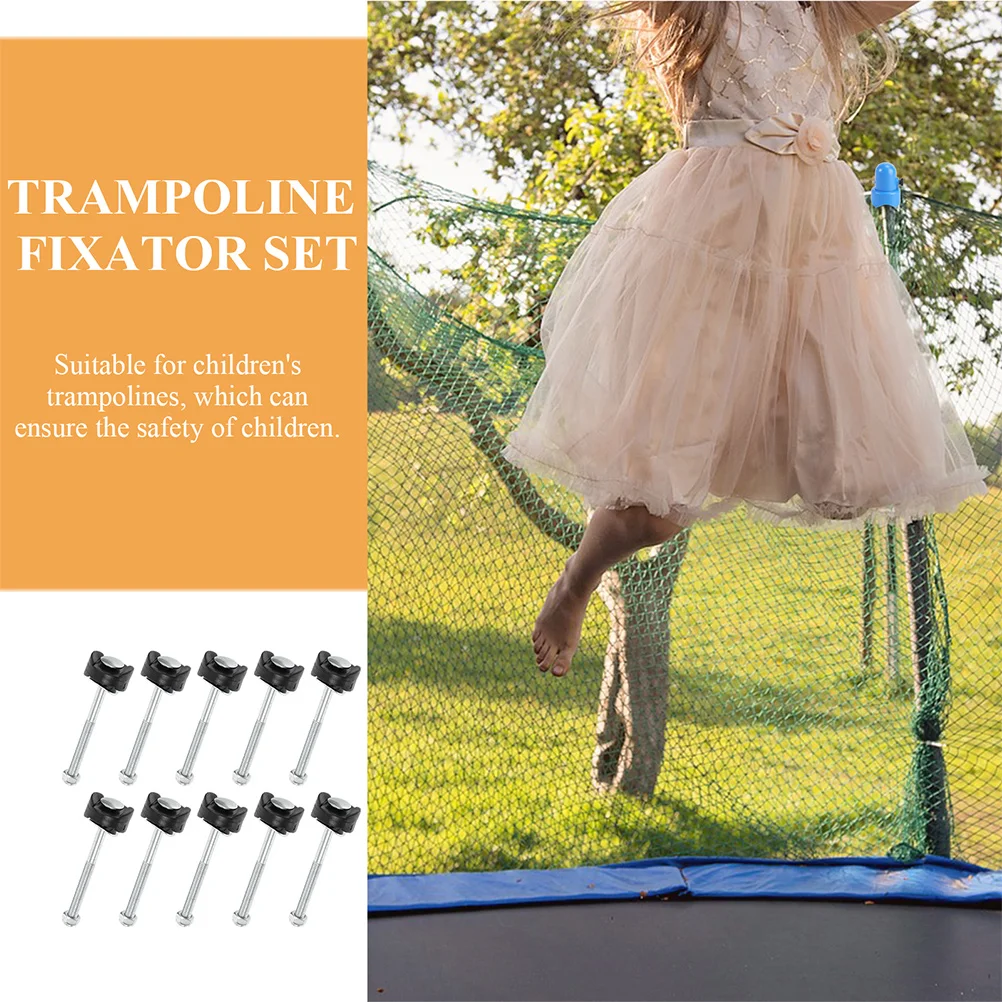

10pcs Screw Trampoline Legs Bolts Replacement Accessories Iron Durable Anti Falling Fixator Trampoline Tools Gym