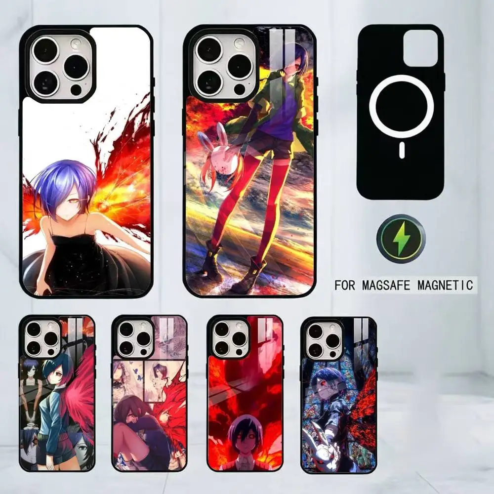 

Anime T-Tokyo G-Ghoul Touka Kirishima Phone Case For iPhone17,16,15,14,13,12,11 Plus,Pro Magnetic with Magsafe Wireless Charging