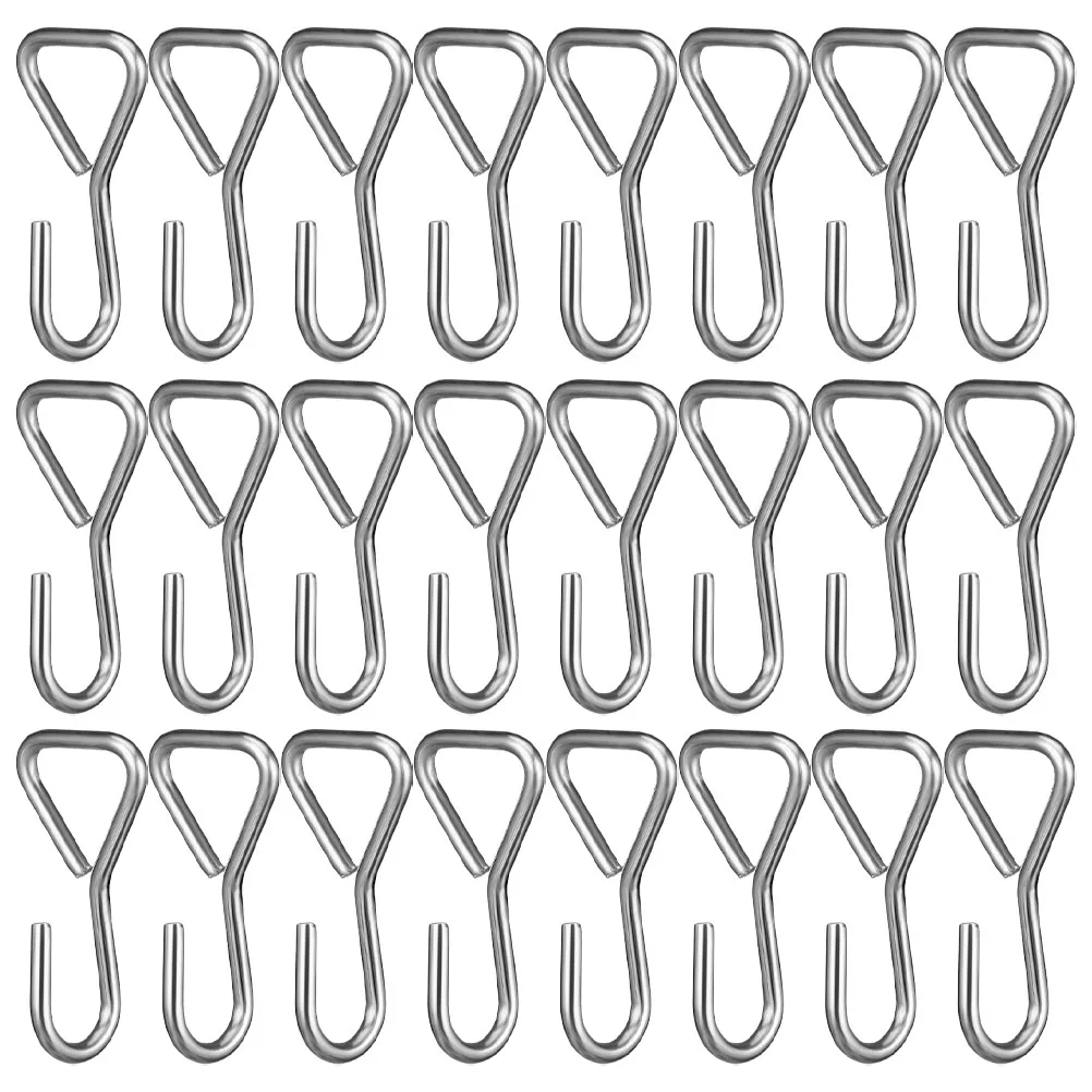 

50 Pcs Car Seat Pad Hooks Stainless Steel Fixed Hanger Metal Heavy Duty Installation Universal