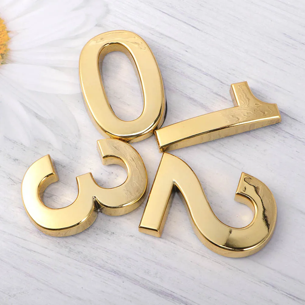 

10 Pcs Number Signage Doorplate Figure Room Dimensional Aluminum Customizable Easy Install Modern