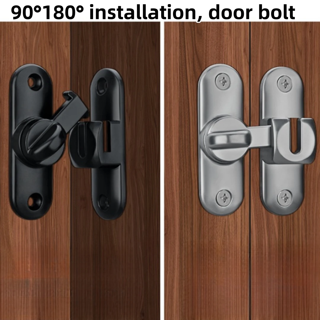 

Canggu Door Buckle Right Angle Lock No Punching 90°180° Barn/warehouse Sliding Door Latch Pet Cage Door Buckle Window Latch