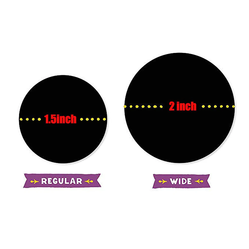

2 Rolls Container Chalkboard Stickers Round Strips with Adhesive Black Household Labels