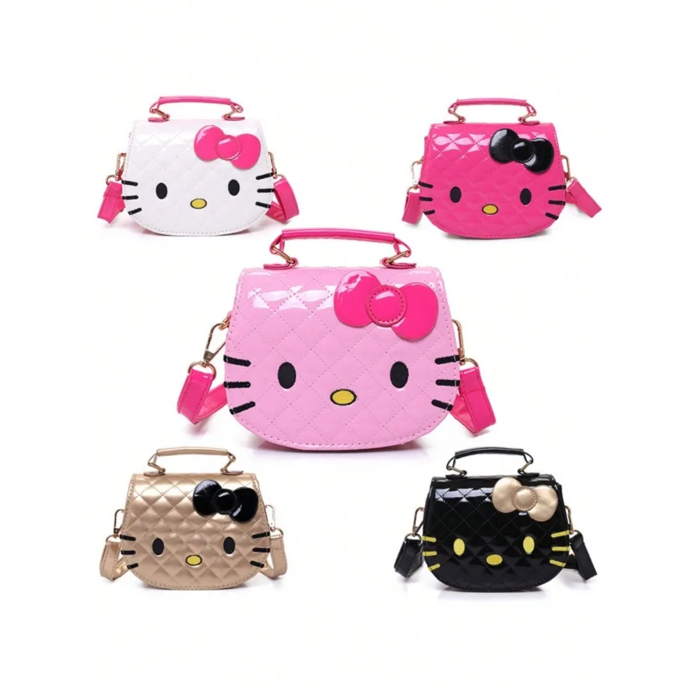 Sanrio Hello Kitty Kawaii Fashion New Korean Cartoon  Princess Bag Girls Kitten Portable Shoulder Candy Crossbody Beauty