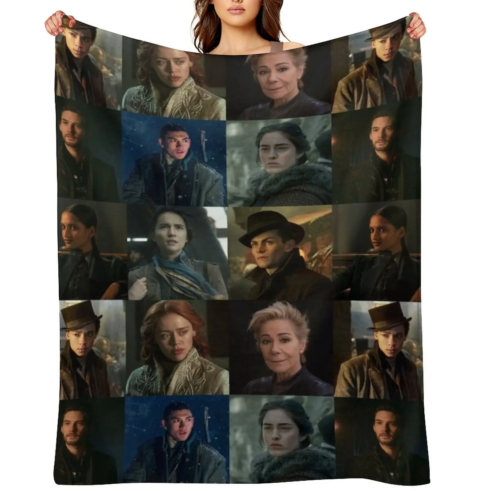 

Shadow and Bone - Cast Collage Throw Blanket Luxury Designer Thin Bed Comforter Blankets