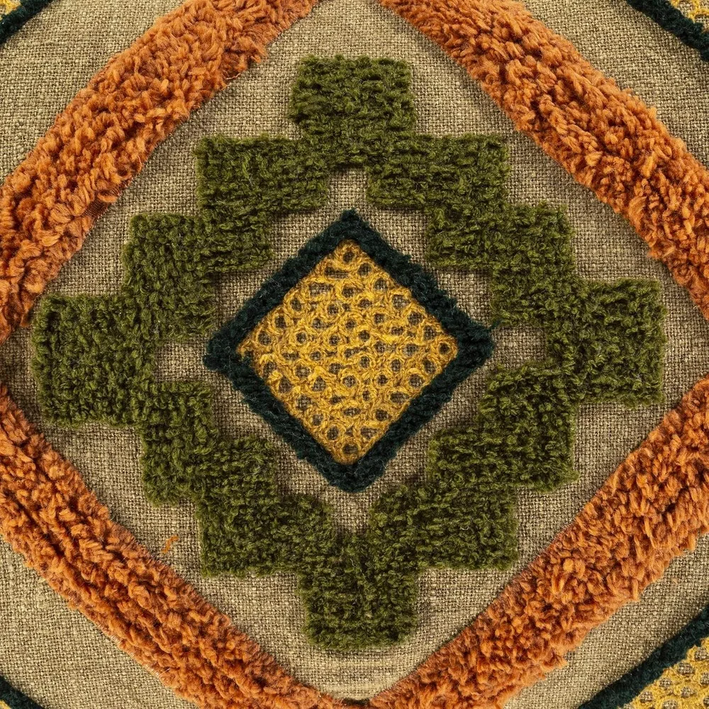 غطاء وسادة مزخرف من Hauteloom Skibbereen مع إدخال ريش أوزة سفلي - غطاء وسادة أريكة - برتقالي #3