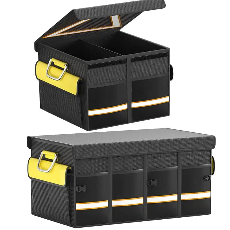 

38L Car Trunk Organizer Storage box Travel Oxford Cloth Large Capacity Multi Compartments for Car Sedan Truck SUV RV Trunk box