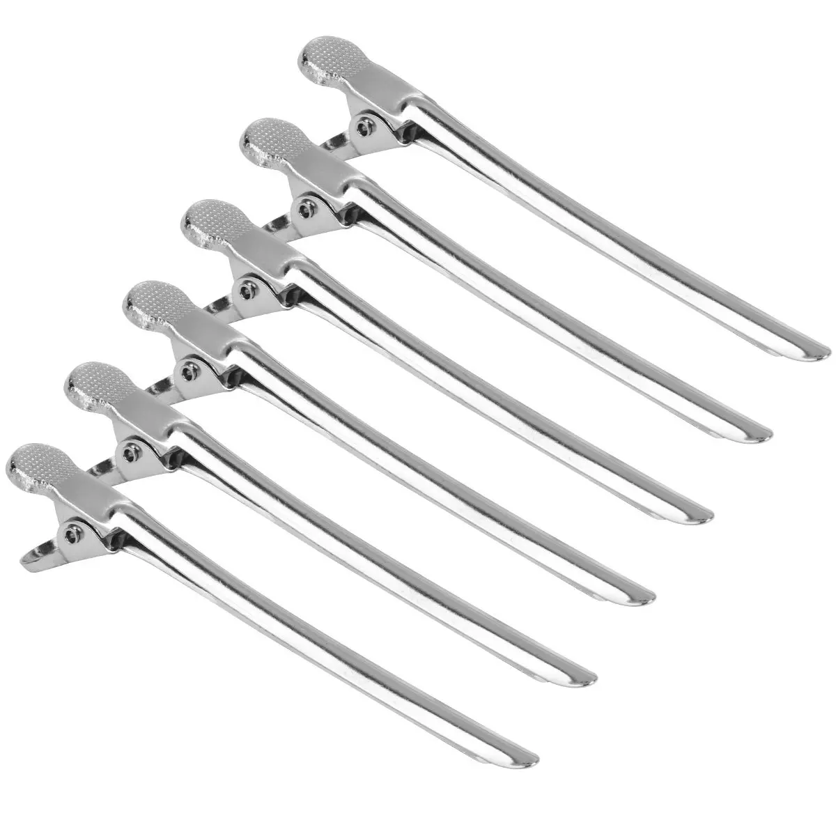 

12Pcs Professional Stainless Steel Tight Clips Small Lightweight Hairdresser Clips for Haircut Hair Sectioning Barber Shop