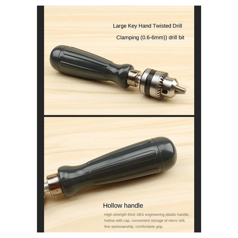 

High Quality-Large Hand Drill Hand Tool Suitable For Wood, Jewelry, Fine Crafts, Electronic Assembly And Model Making, DIY Drill