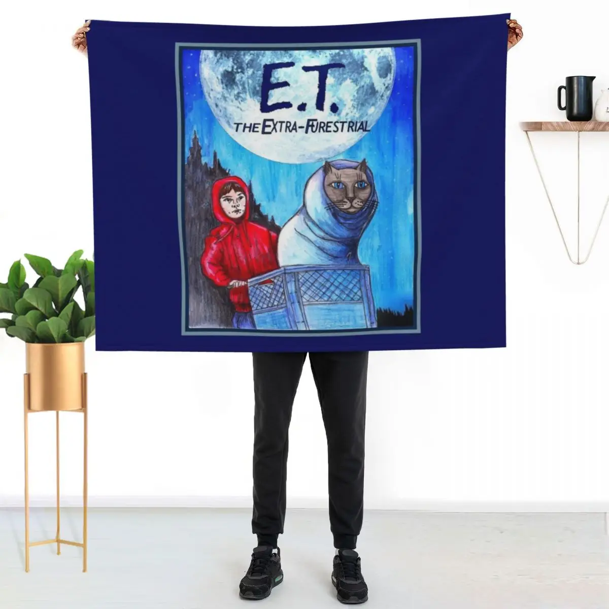 E.T. The Extra-Furestrial Throw Blanket Moving blankets and throws Thin funny gift For Sofa Thin Designers Blankets