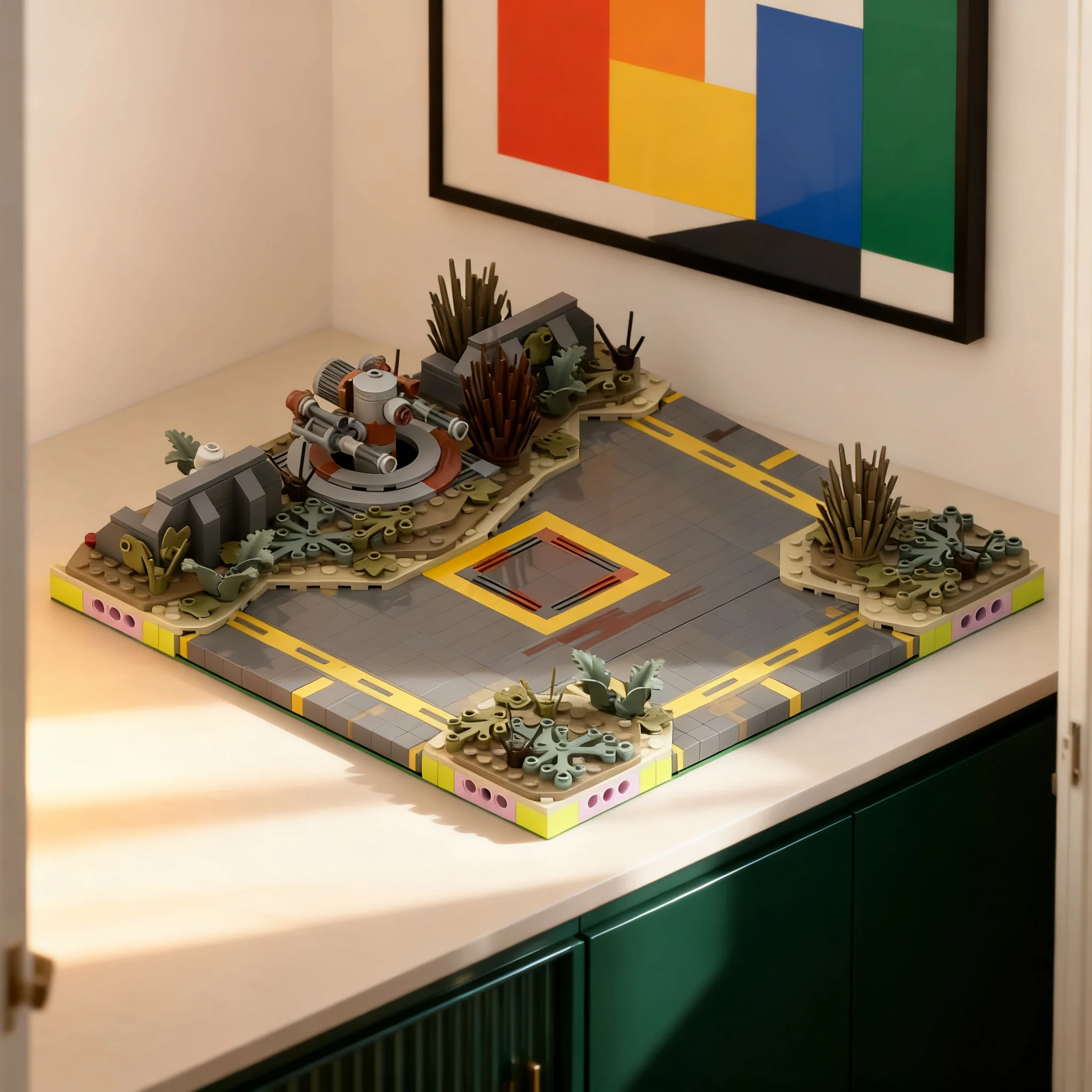 835-piezas-moc-modular-streetscape-mils-wasteland-road-t-intersection-16-bloques-de-construccion-de-juguetes-modelo-regalo-de-navidad-diy