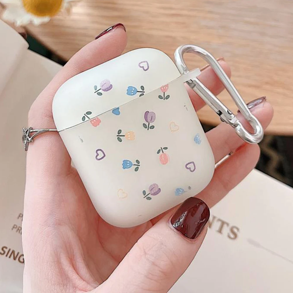 Tulip Design For AirPods Pro 2nd Generation Protective Case For Apple Airpods 2/3/1 Smiling Earphone Protector Flower Mate soft