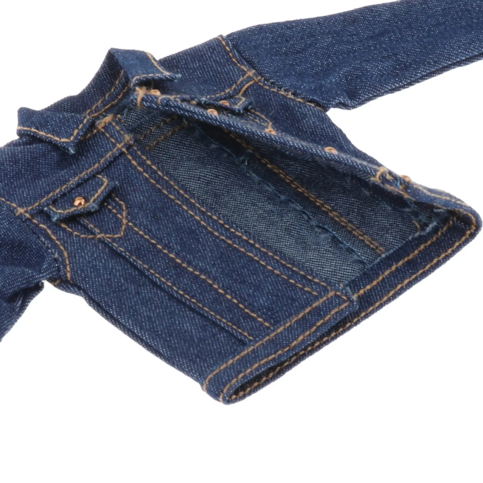 1/12 männliche Jeans jacke, Miniatur kostüm, hand gefertigte Puppen kleidung für 6"