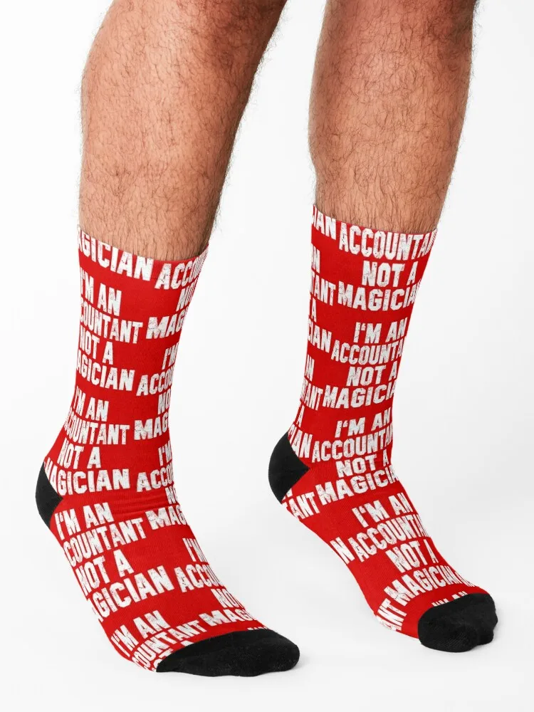 I'm an Accountant Not a Magician Socks Antiskid soccer bright garter moving stockings winter gifts Socks Men's Women's