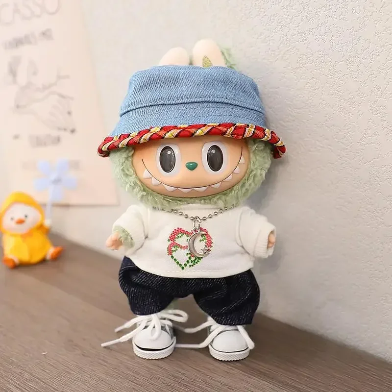 17cm Mini Plush Doll'S Clothes Outfit Accessories For Korea Kpop Exo Labubu Idol V1 V2 casual suit hat shoes Clothing Gift