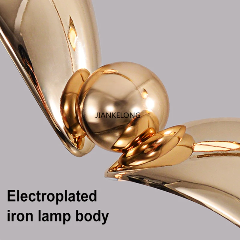 

Designer's Creative New Chinese Light Luxury Seagull LED Wall Lamp Gold Living Room Background Bedroom Bedhead Corridor Bar Art