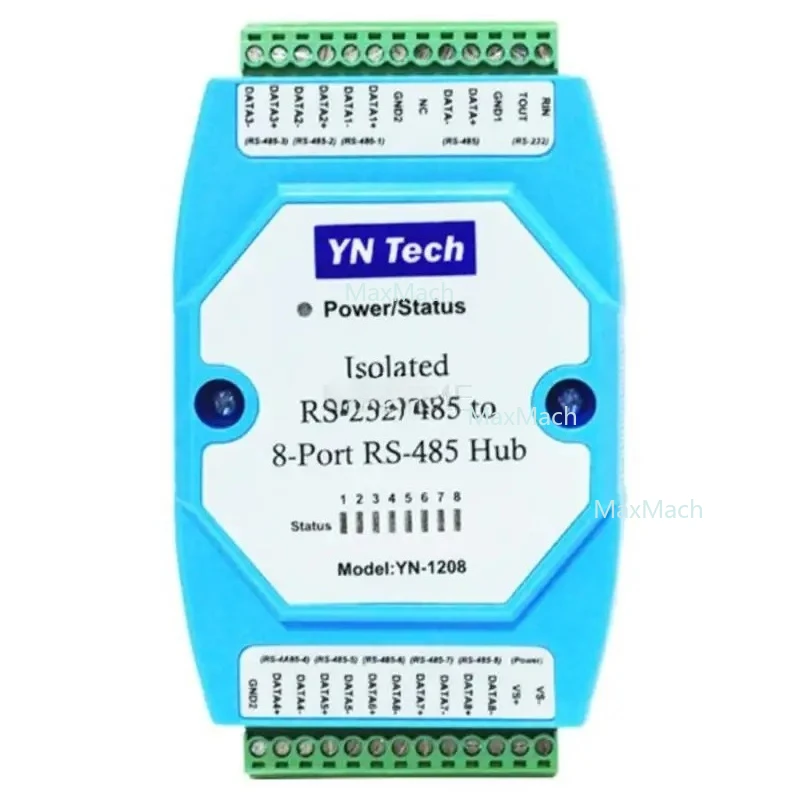 موزع المنفذ التسلسلي RS485/RS232 المعزول بصريًا إلى 4/8 منافذ RS-485 HUB