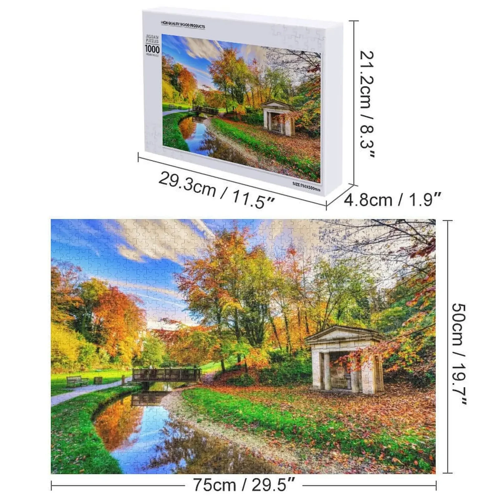 هابلدز هيلز، لوت، أوراق الخريف، أحجية الصور المقطوعة، ألغاز الهدايا المخصصة المخصصة