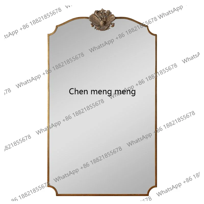 E153 American floor-to-ceiling full-body fitting mirror wall-mounted wall-mounted medieval decorative carved retro full-length m