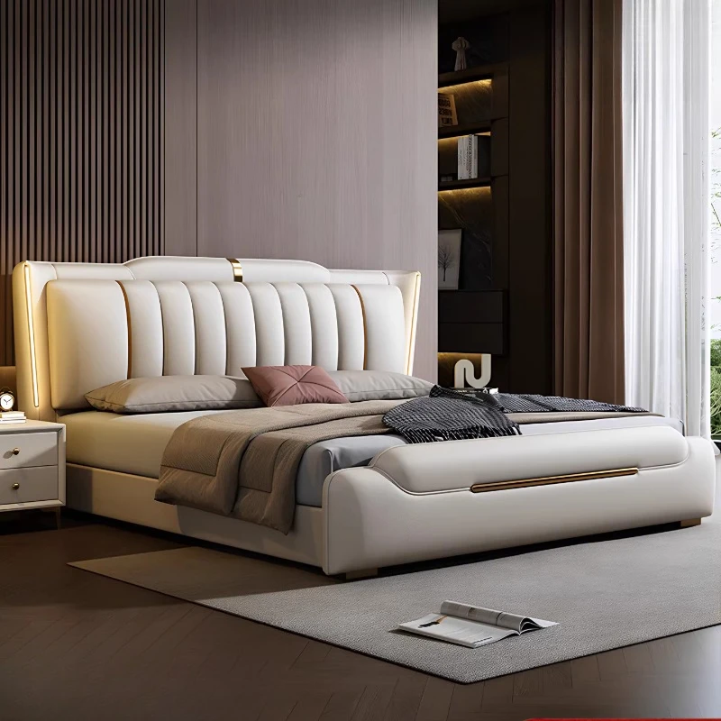 

Luxury Children Bed Double Bedroom Single Sleeping Modern Headboards Bed Simple European Letto Matrimoniale Unique Furniture