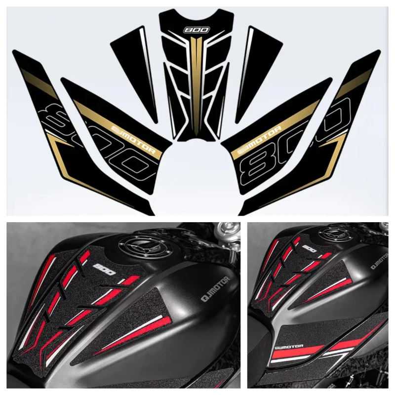 Motorcycle body fairing sticker Tank Pads Gas Knee Grip Traction Sticker Protector FOR QJMOTO Race 800