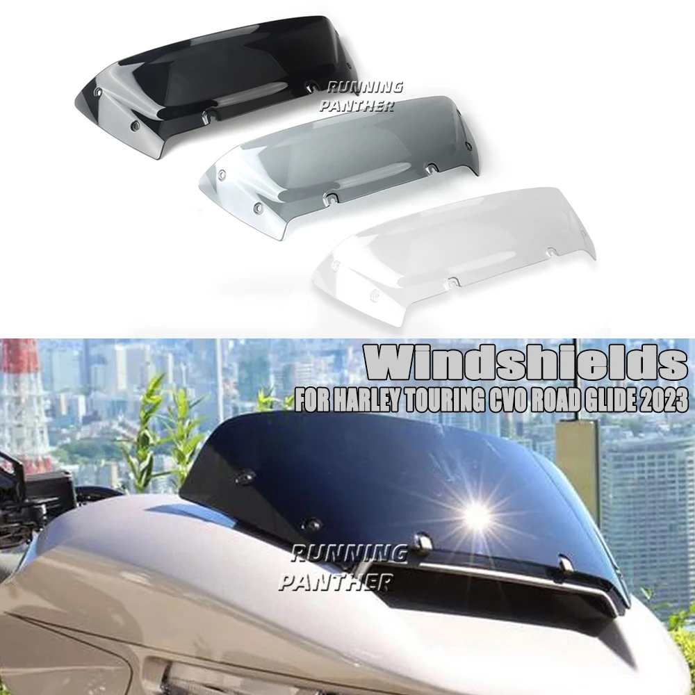 

For Harley 2023 TOURING CVO Road Glide FLTRXSE Motorcycle Accessories Front 4.5" Windshield Windscreen Fairing