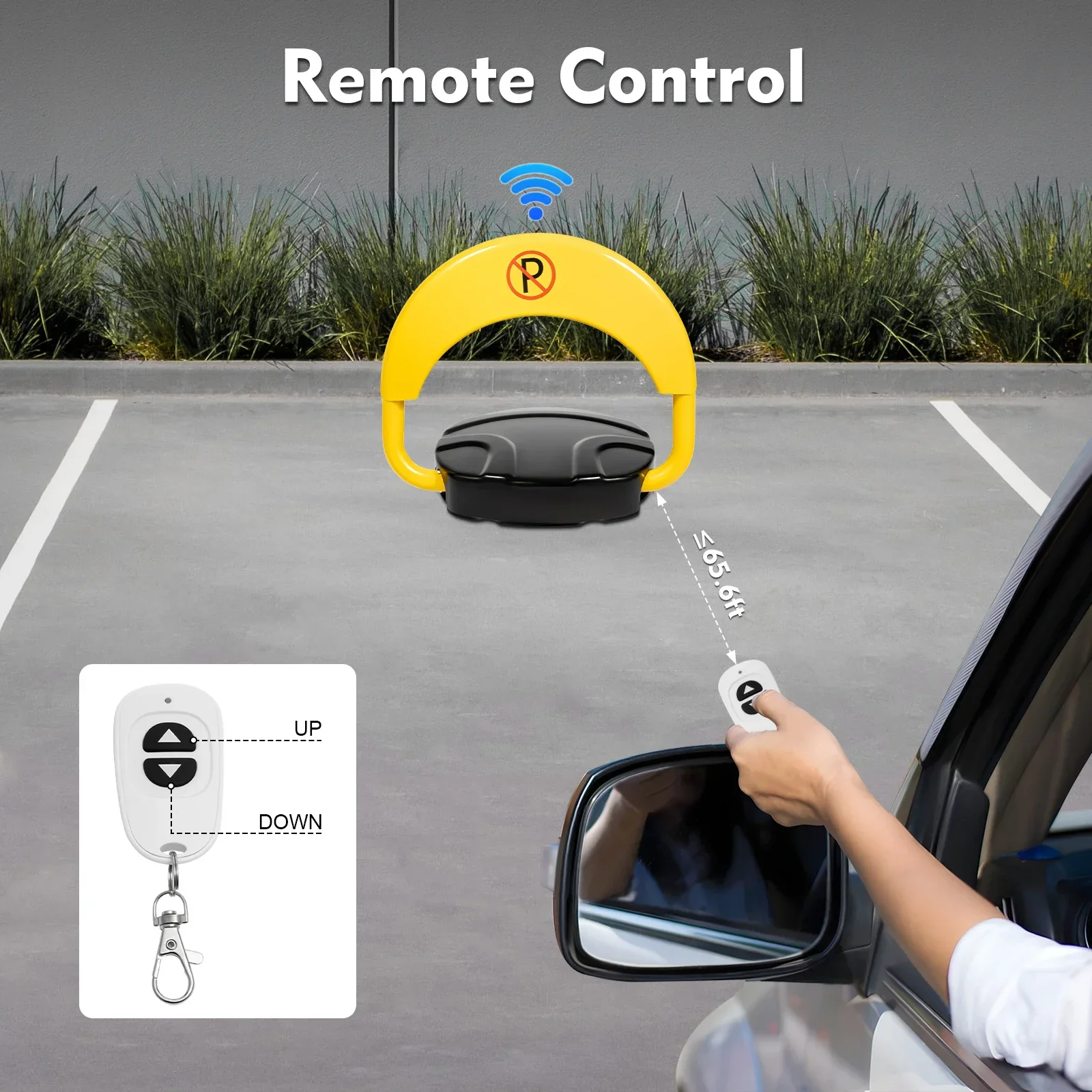 

Remote Control Automatic Car Parking Space Lock Protecting Privat Car Parking Lock Barrier Remote 30m Control Parking Latch Ip67