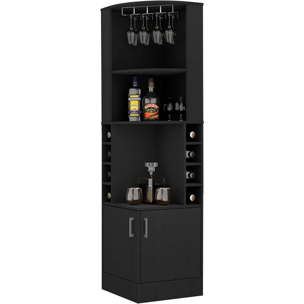 เคาน์เตอร์บาร์ไวน์แบบขยายได้, 40.16 x 50 x 17.87 นิ้ว, สีวอลนัทโบราณ