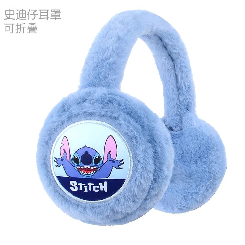 Orejeras de dibujos animados Lilo & Stitch para niños, calentadores de orejas de lana cálidos y acogedores para niños, protectores de oídos de invierno, regalos de navidad