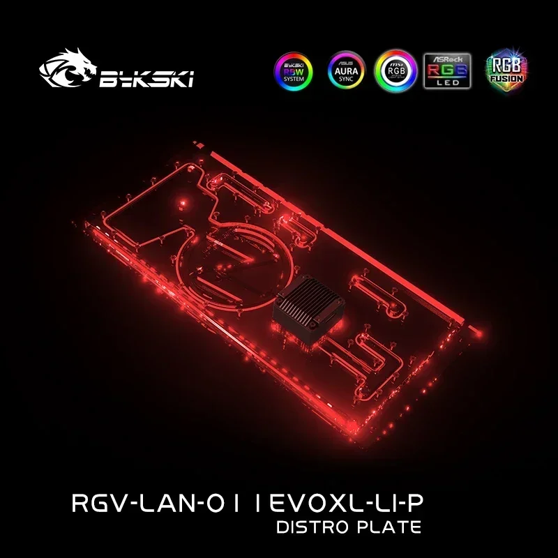 لوحة توزيع Bykski لـ LIAN LI O11 EVOXL-LI وحدة كمبيوتر كتلة تبريد المياه تدعم مضخة DDC، قارب مائي RGV-LAN-O11EVOXL-LI-P