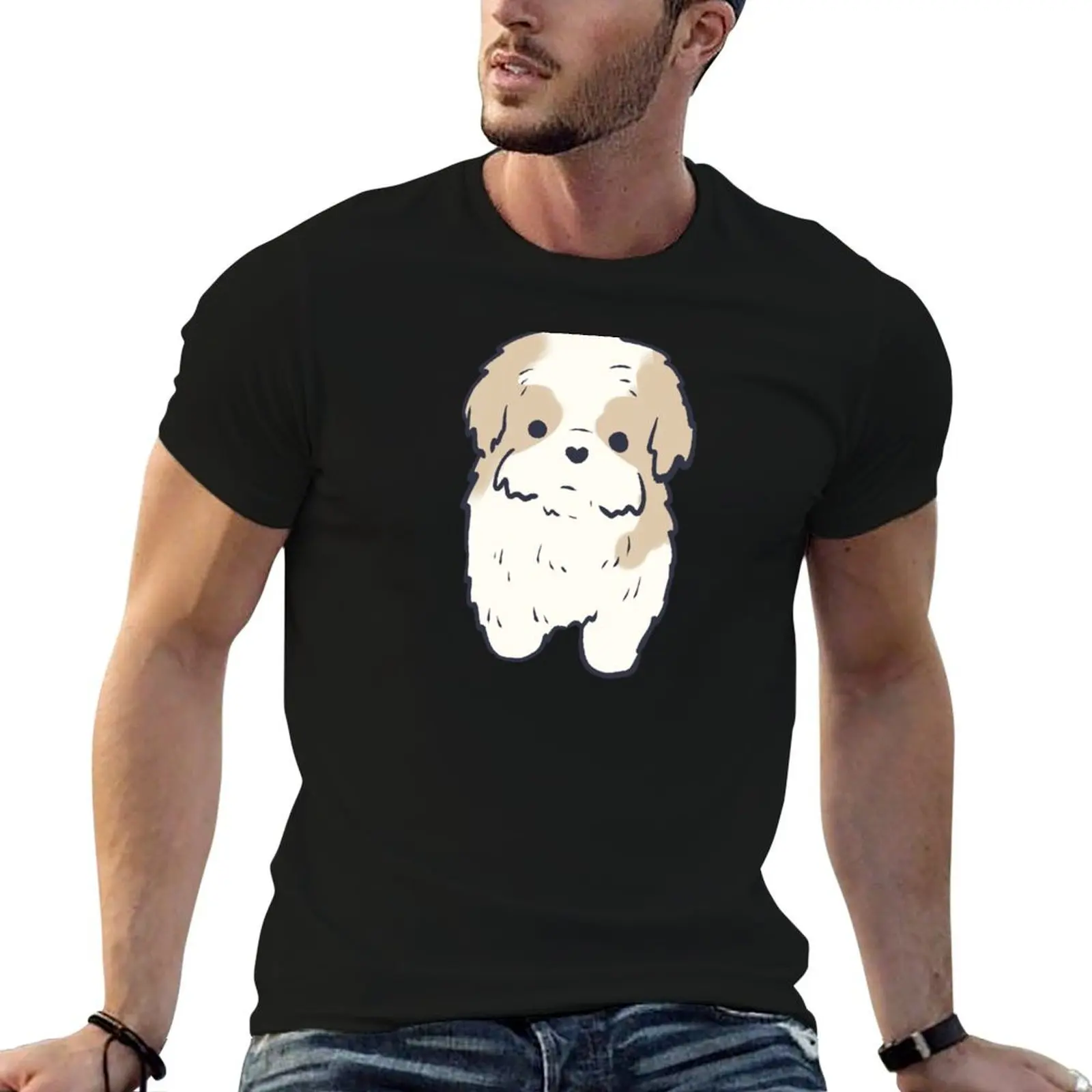 shih tzu dog Zipped Hoodie graphic tee shirt street wear mens graphic t-shirts big and tall