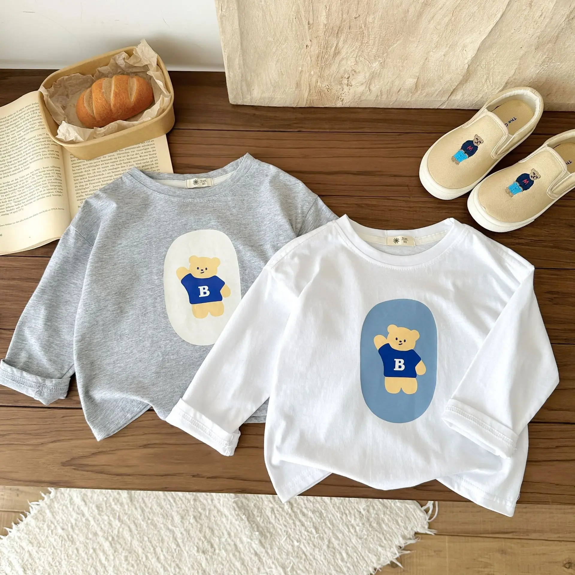 

2025 Autumn New Children Long Sleeve T Shirts Boys Girls Letter Print Tops Baby Casual T Shirts Toddler Tee Kids Clothes