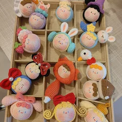 Handmade Cotton Crochet Key Chains Braided Girl Key Chain Creative Handbag Car Pendants Accessories DIY Handmade Yarn Crochet