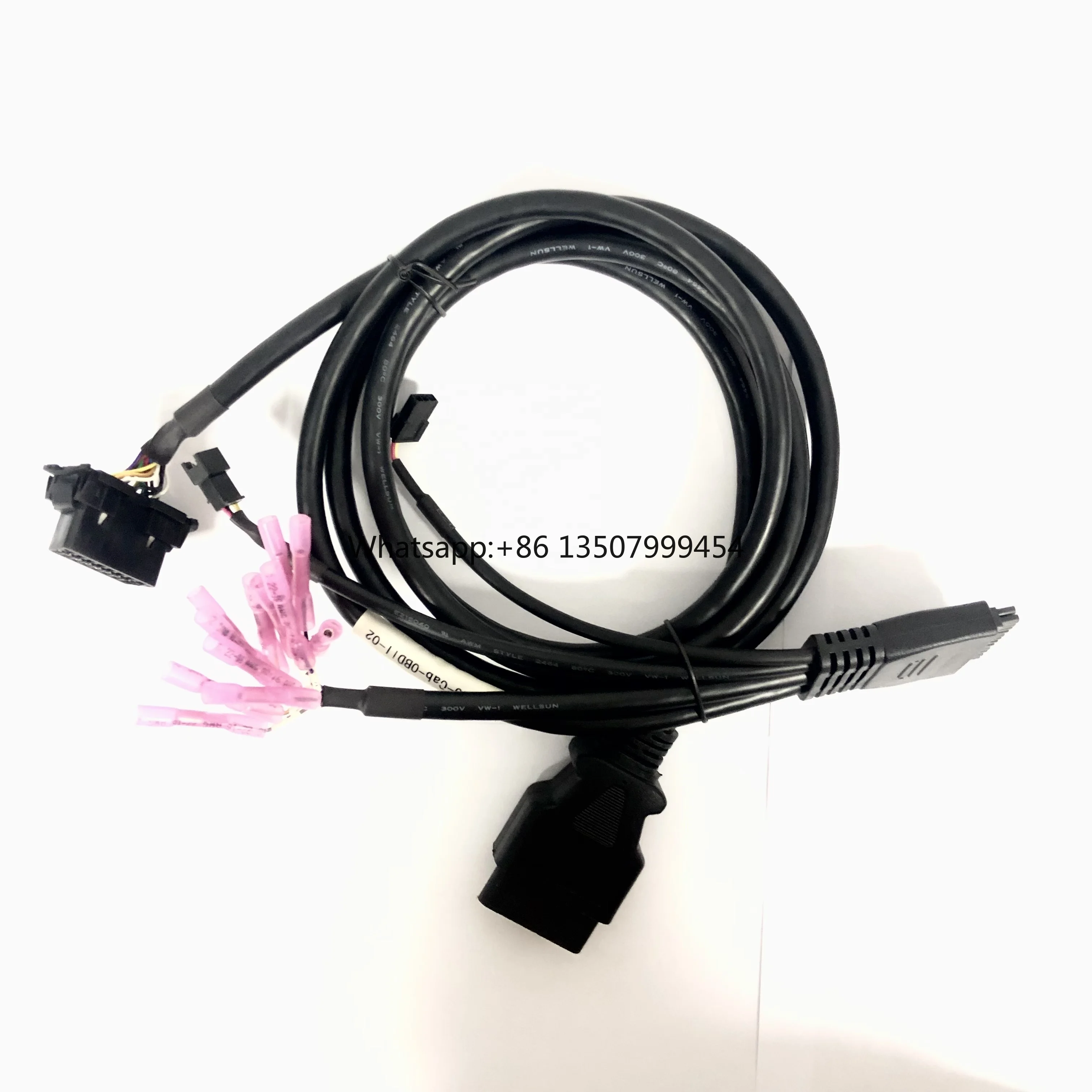 Custom OBD2 Cable Professional Vehicle Diagnosis Multi-Functional Wiring Harness for Automobile Application