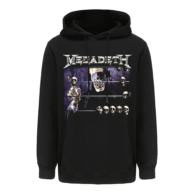 

Heavy Metal Mega Deth Hoodie Sweatshirts Hip Hop Streetwear Hooded Tops Vintage Hoody Clothes