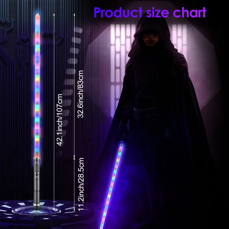 FX Duel Laser Schwert Xenopixel Lichtschwert Mit 18 Boot Motion Effekte/Sound Effekte Aluminium Griff Lichtschwert Geste Funktion
