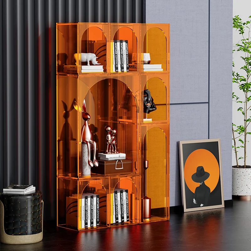 The product can be customized.Modern bookshelf shelves simple multi-storey living roomHome plastic storage sideboard