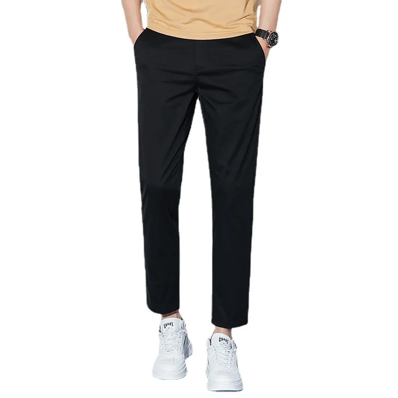 GIOIOMen's Casual Pants，2025Spring and Summer New Pure Cotton Straight Cropped Casual Pants，Fashion Men's Pants