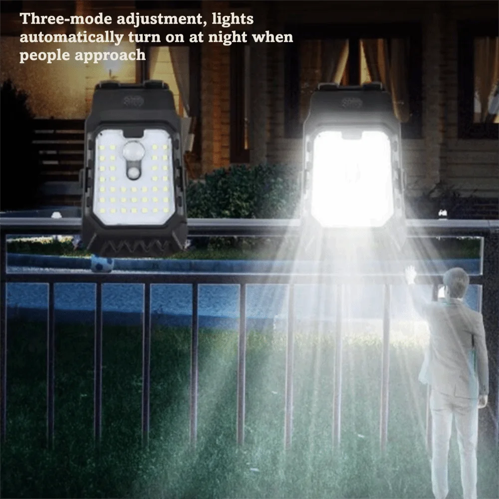 3 Mode Solar Clip Lights Super Bright Energy Conservation Motion Sensor Lights IP65 Waterproof Warm Light Garden Wall Light