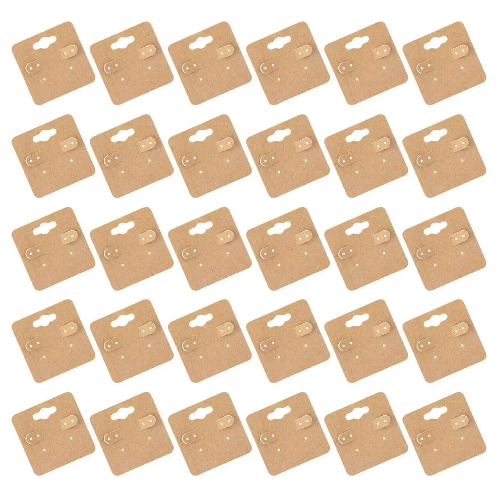 

100 Pcs Earring Display Card Earing Cards Accessories Holder Cardboard for Selling Kraft Paper Craft