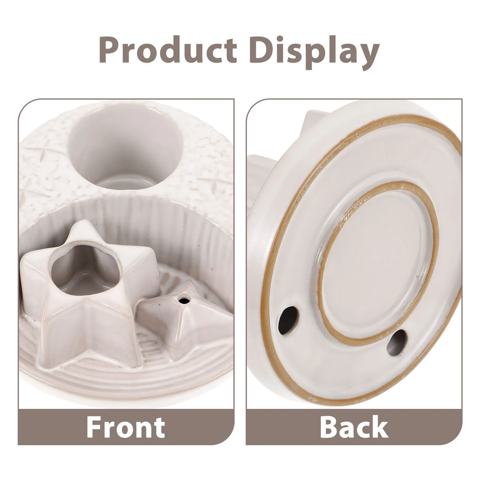 

Incense Sage Holder Moon Decorative Burner Smooth Easy Clean Incense Stick Stand for Home Yoga Meditation