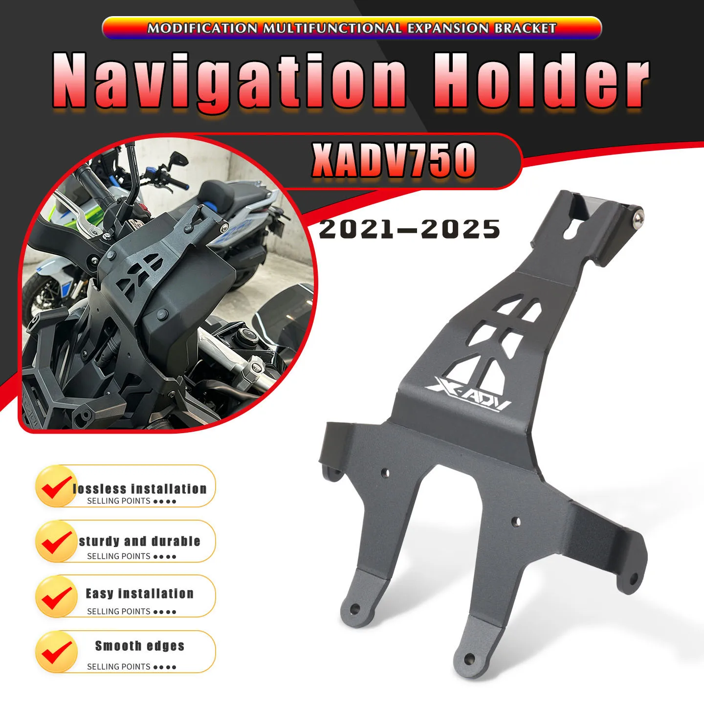 

NEW For X-ADV 750 XADV750 X ADV 2021-2025 Motorcycle Navigation Bracket Stand Holder Phone Mobile Phone GPS Plate Support
