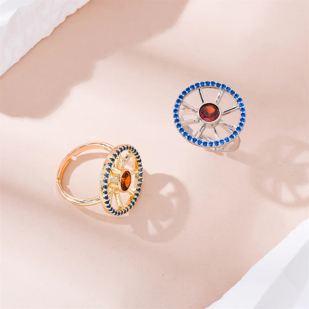 Winx Stella Club Zircon Ring Fashion Cartoon Childhood Memories Jewelry Same Paragraph Copper Ring for Fans Cosplay Gift