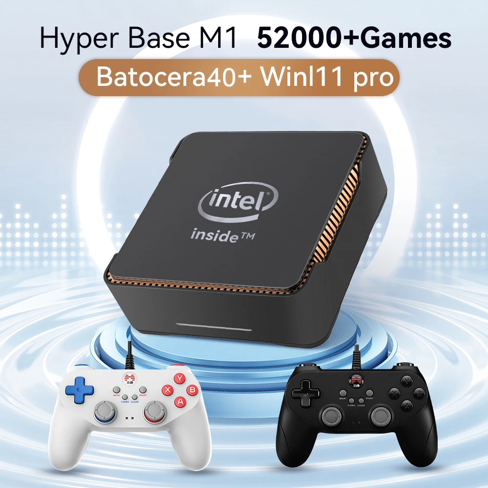 

Игровая приставка Intel N5105 WIN 11 Pro и Batocera 35 Ретро игровая консоль 2T HDD 52000 + игры 80 + эмуляторы для PS3/PS2/PS1/Wii/N64