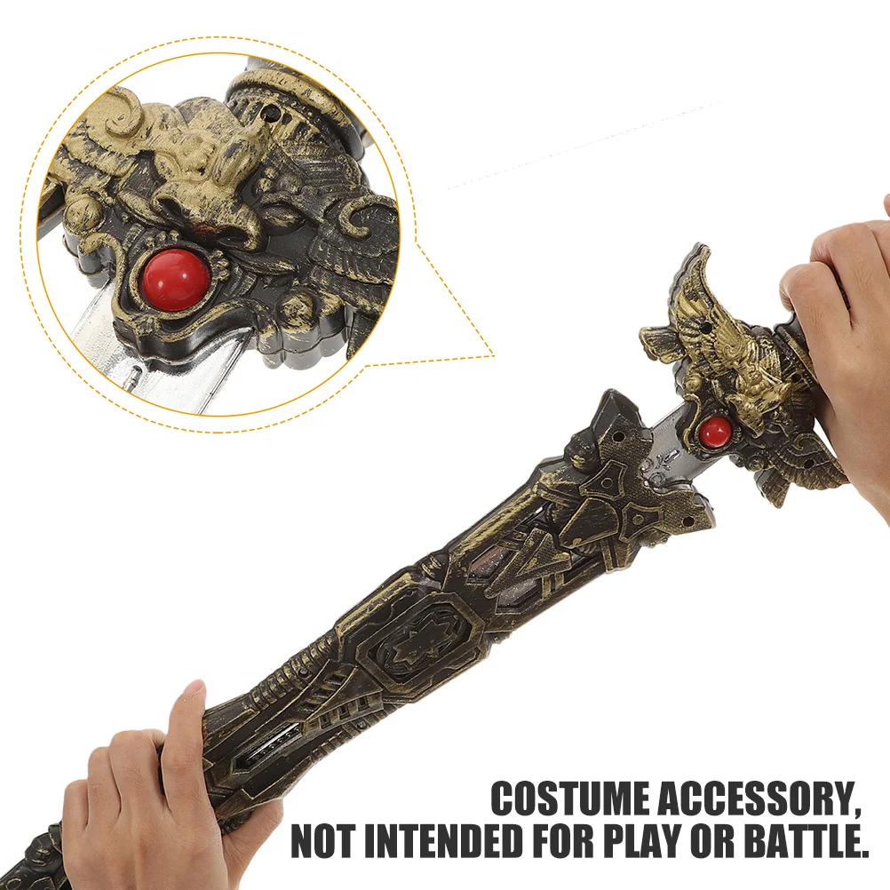 Espada de plástico para niños, espada de juego ligera y duradera, accesorio de Cosplay portátil, espada japonesa, accesorio de reunión de juegos de fiesta, 2 uds.