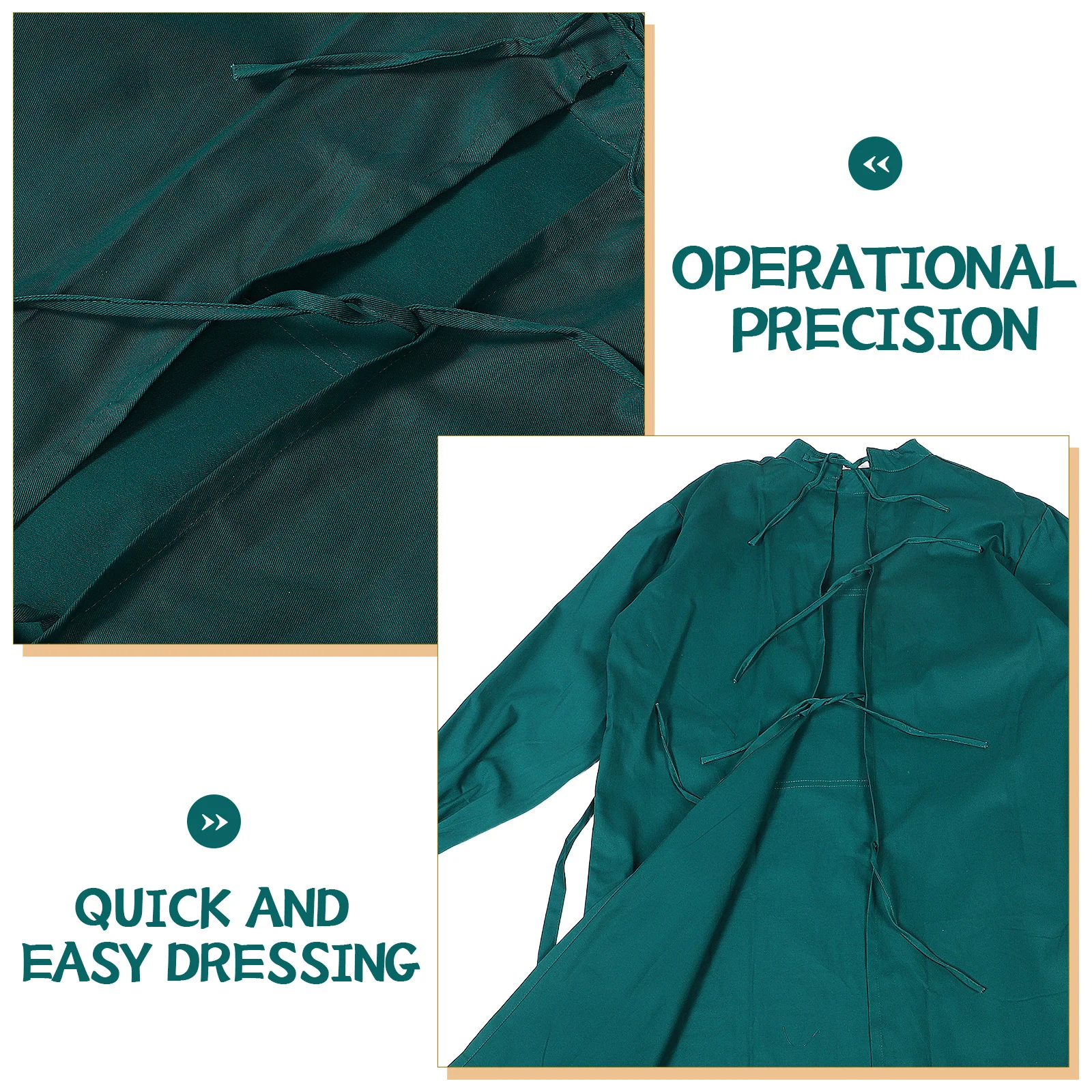 1 Set Professional Surgical Gown Full Coverage Breathable Cotton Scrubs For Medical Procedures Doctor Outfit Operating Room