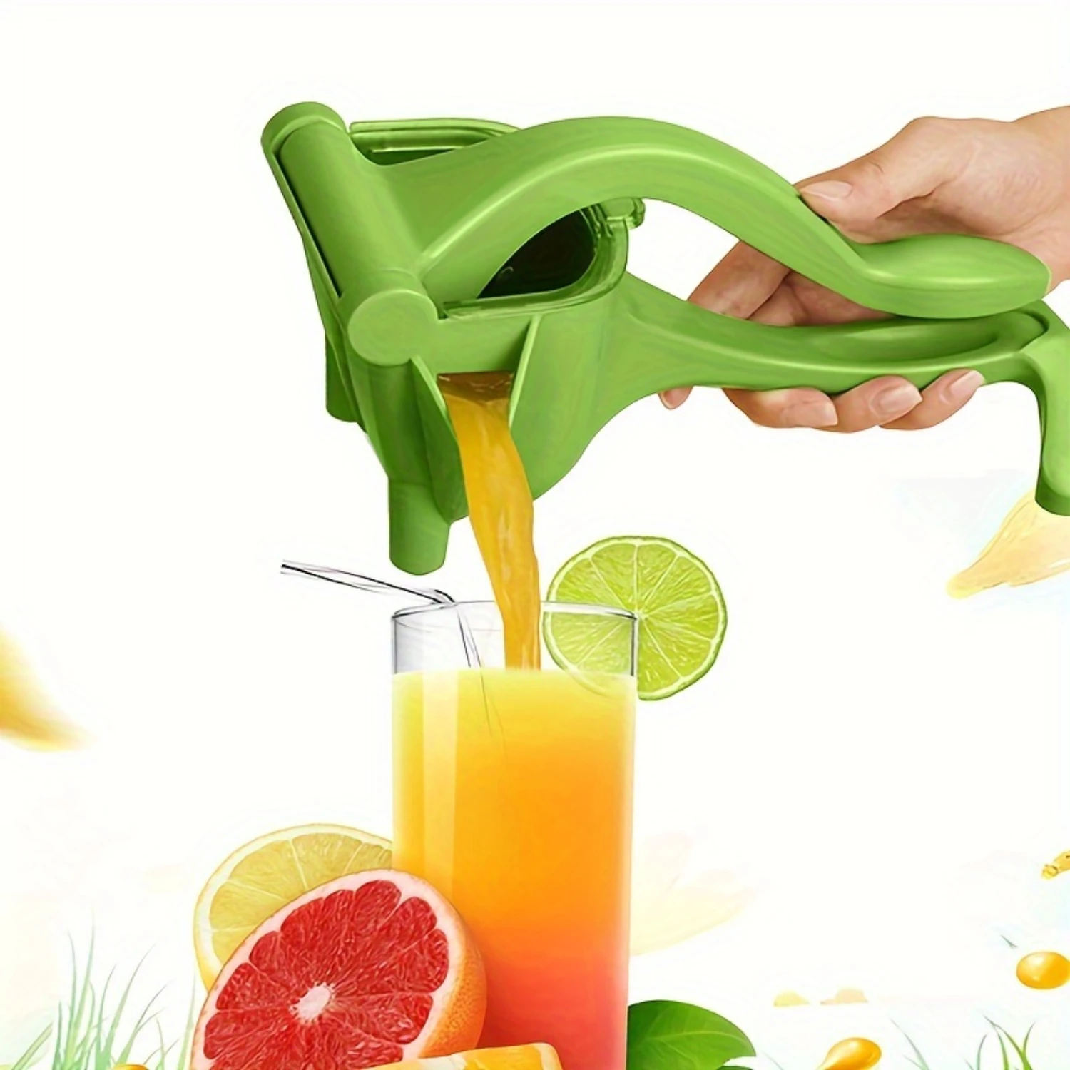 

Handheld Manual Citrus Juicer - Durable Plastic Squeezer for Oranges, Lemons, Limes - Multi- Gadget