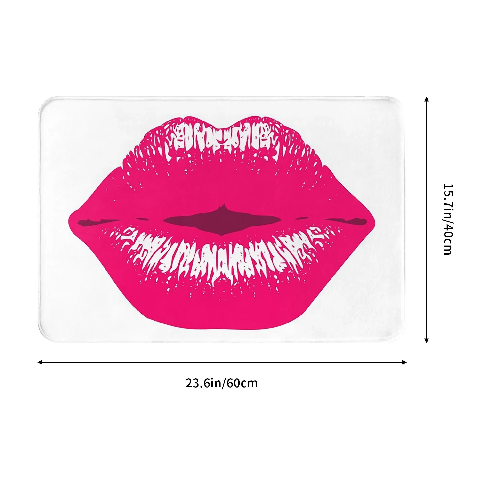 Pink Kiss Kissing Lips Lipstick Lipgloss Anti-slip Doormat Floor Mat  Carpet Rug for Kitchen Entrance Home Balcony Footpad Mats