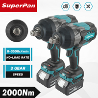 2000N.M. torque Brushless electric impact wrench,1/2 inch cordless electric wrench,Car tire tool,Suitable for Makita18v battery