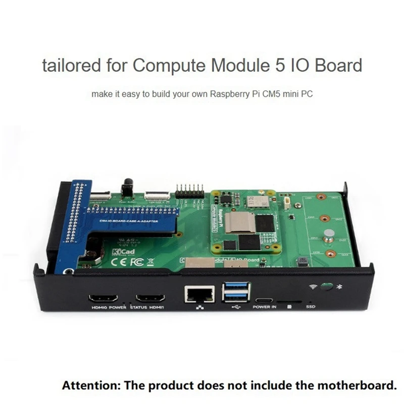 Новый металлический корпус CM5 2025 года для вычислительного модуля Raspberry Pi, плата 5 ввода-вывода с охлаждающим вентилятором