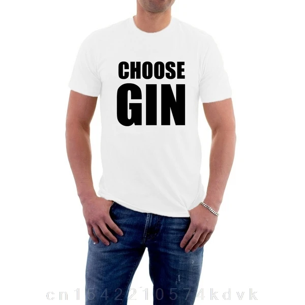 Scegli Gin T-Shirt Divertente Non Scegli La Vita Scella Gin Bere T-Shirt In Cotone Con Alcol